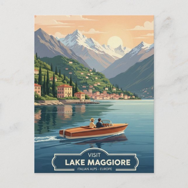 Lake Maggiore Italy Travel Postkarte (Vorderseite)