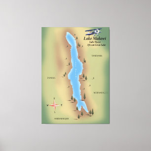 Lake Malawi, Reiseplakatdruck Leinwanddruck