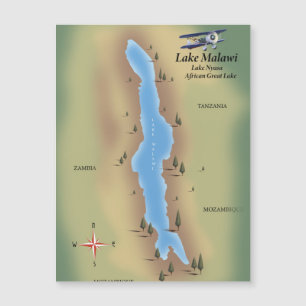 Lake Malawi, Reiseplakatdruck Magnetkarte