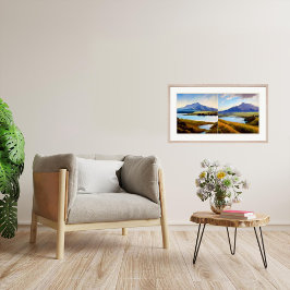 Lake Mangamahoe Diptych - Leinwand Art Prinz Poster