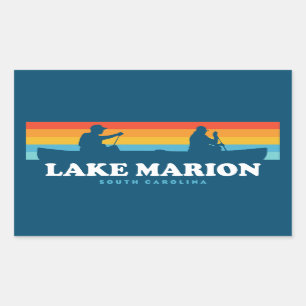Lake Marion South Carolina Canoe Rechteckiger Aufkleber