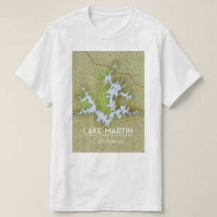 Lake Martin Alabama Reiseplakatkarte. T-Shirt