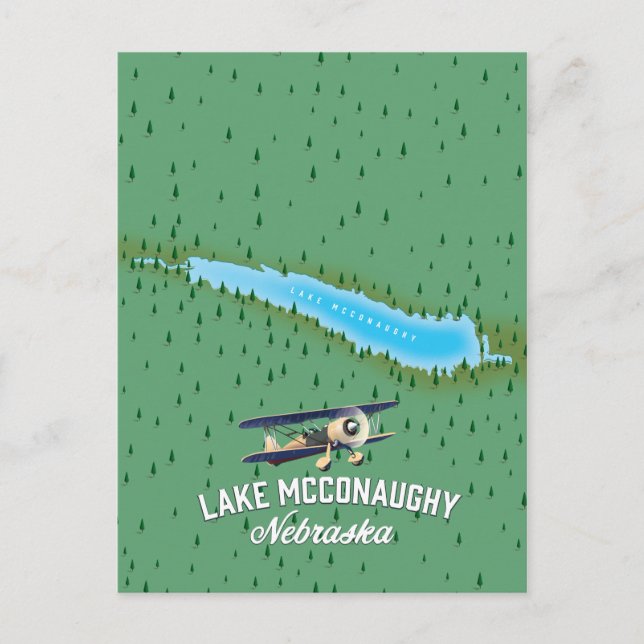 Lake McConaughy Nebraska Reiseplakat Postkarte (Vorderseite)