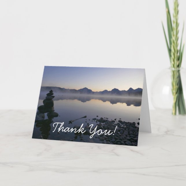 Lake McDonald bei Sunrise I Dankeschön Card Karte (Vorderseite)