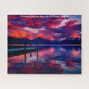Lake McDonald Glacier Park.Weihnachtsgrüße