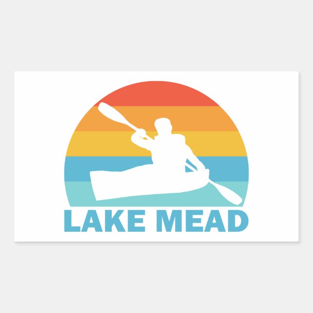 Lake Mead Nevada Arizona Kayak Rechteckiger Aufkleber (Vorderseite)