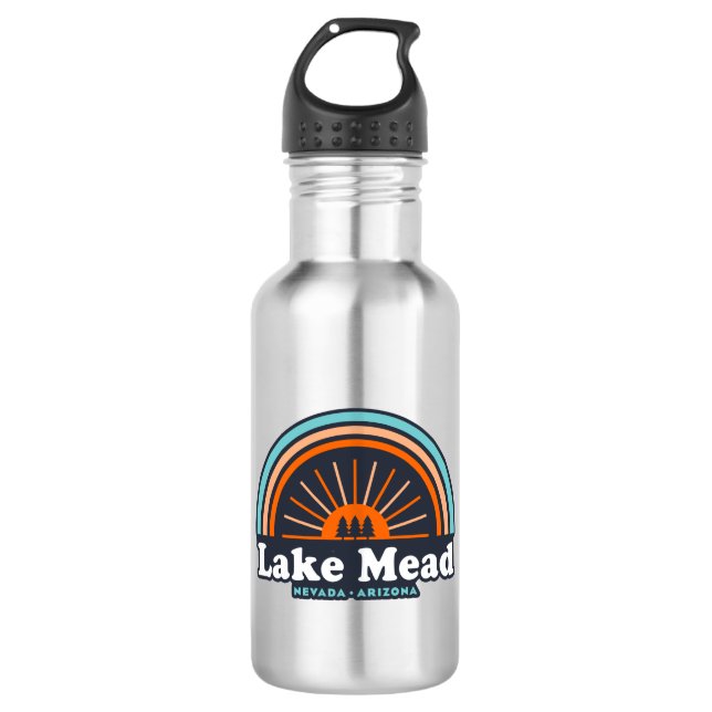 Lake Mead Nevada Arizona Rainbow Edelstahlflasche (Vorderseite)