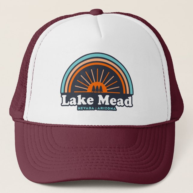 Lake Mead Nevada Arizona Rainbow Truckerkappe (Vorderseite)