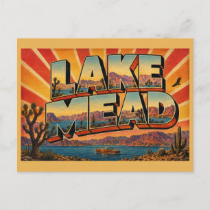 Lake Mead Nevada Wüstenoase Berg Kunst Postkarte