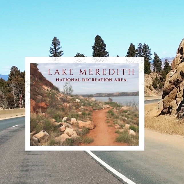Lake Meredith von Turkey Creek Trail, Texas Postkarte (Von Creator hochgeladen)