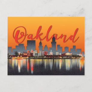 Lake Merritt, Oakland, Kalifornien Sonnenuntergang Postkarte
