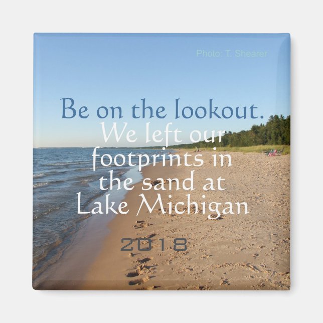 Lake Michigan Beach Ded Travel Kühlschrankmagnet (Vorne)