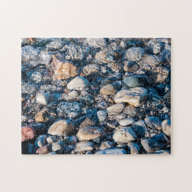 Lake Michigan Beach Stones Underwwate Jigsaw Puzzl (Horizontal)
