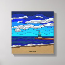 Lake Michigan - Canvas Print (10"x10") Leinwanddruck