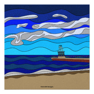 Lake Michigan - Fotodruck 24"x24"