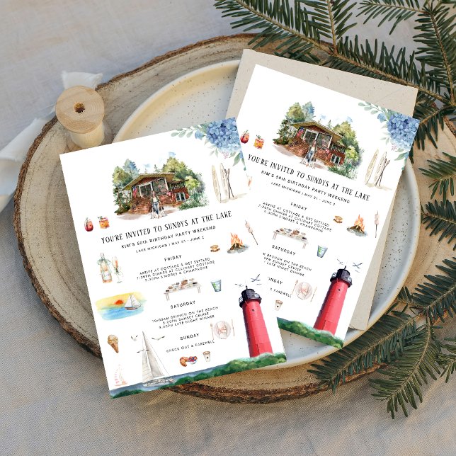 Lake Michigan | Geburtstagswoche Einladung (Von Creator hochgeladen)