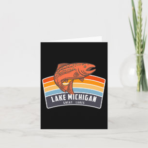 Lake Michigan Große Seen Lachs Angeln Karte