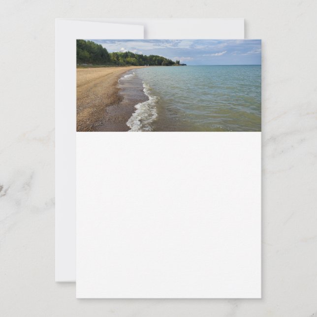 Lake Michigan Save the Date Card (Vorderseite)