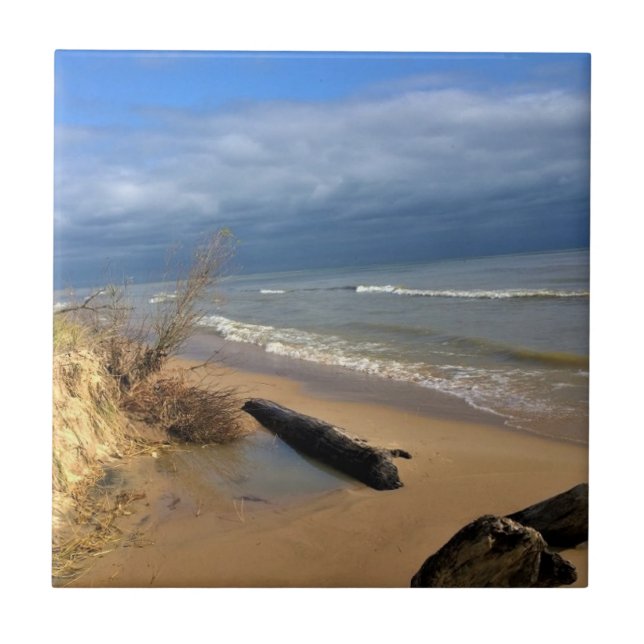 Lake Michigan, Sheboygan, Wisconsin Fliese (Vorderseite)