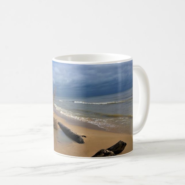 Lake Michigan, Sheboygan, Wisconsin Kaffeetasse (VorderseiteRechts)