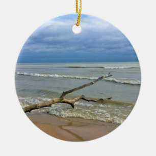 Lake Michigan, Sheboygan, Wisconsin Keramik Ornament