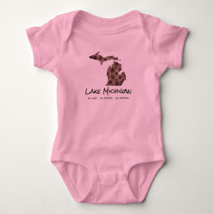 Lake Michigan - Spaß - Petoskey-Steindesign Baby Strampler