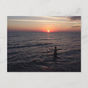 Lake Michigan Sunset Postkarte