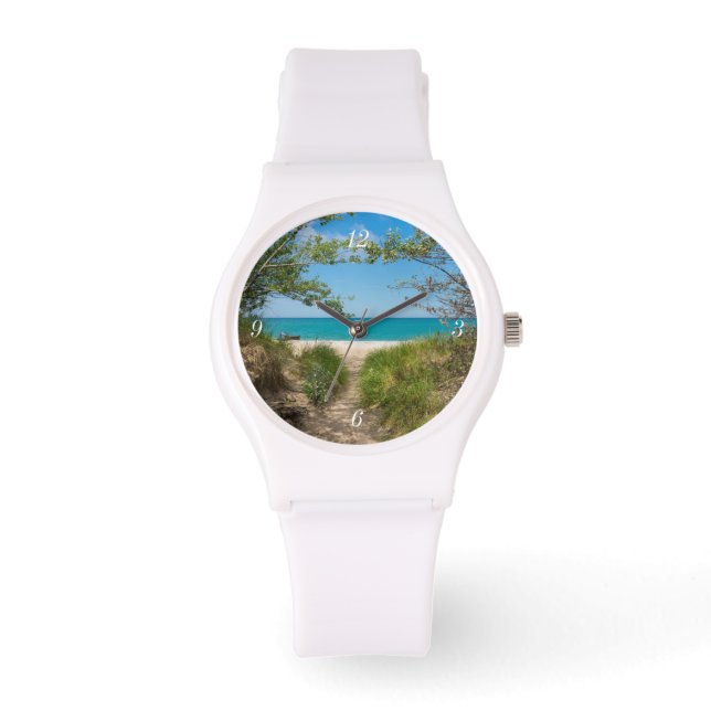 Lake Michigan Tranquility Armbanduhr (Vorderseite)