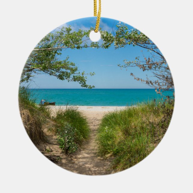 Lake Michigan Tranquility Keramikornament (Vorne)