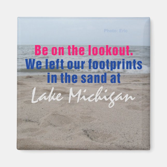 Lake Michigan Travel Kühlschrankmagnet (Vorne)