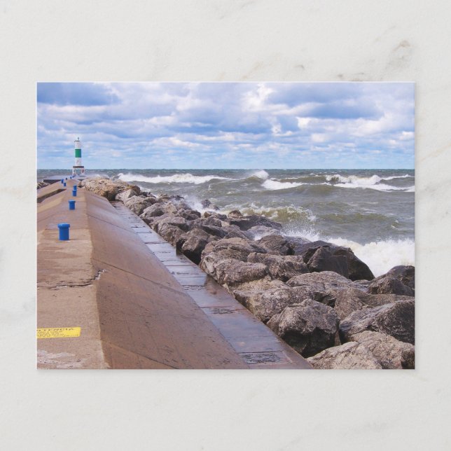 Lake Michigan Waves Postkarte (Vorderseite)