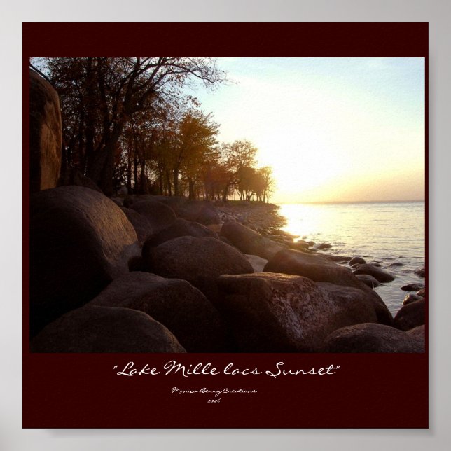 "Lake Mille lacs Sunset" Poster (Vorne)