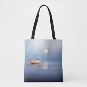 Lake Mist Moon Leicht ruhig Friedlich Tasche