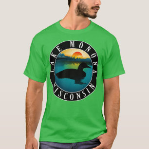 Lake Monona Wisconsin Säger T-Shirt