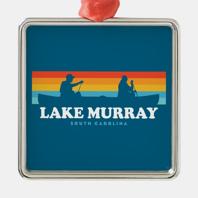 Lake Murray South Carolina Canoe Ornament Aus Metall (Vorne)