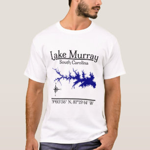 Lake Murray South Carolina Karte Koordinaten Kunst T-Shirt