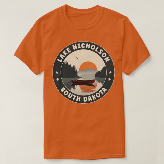 Lake Nicholson South Dakota Sunset T-Shirt (Design vorne)