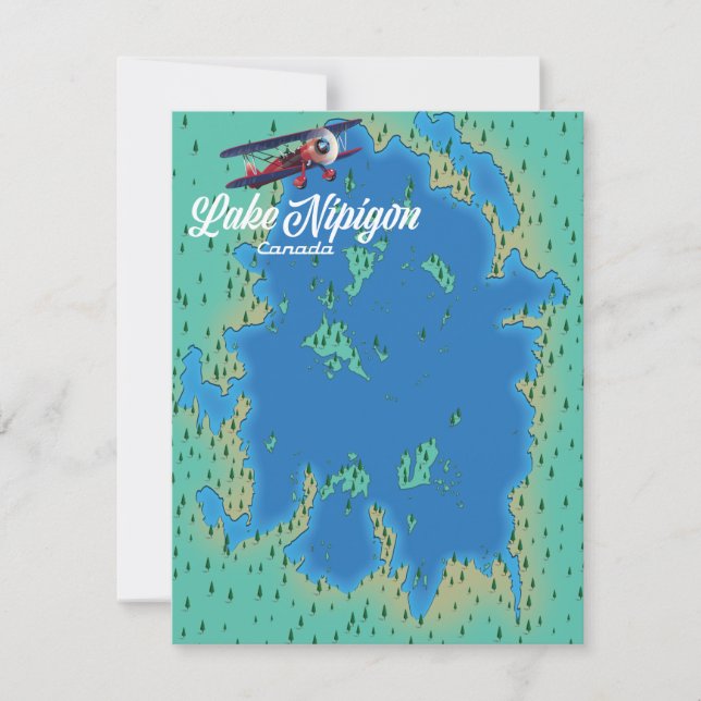 Lake Nipigon Canada map (Vorderseite)