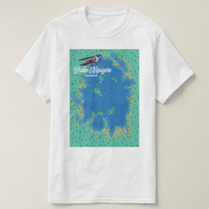 Lake Nipigon Canada map T-Shirt