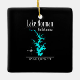Lake Norman North Carolina Kartenkoordinaten Keramikornament