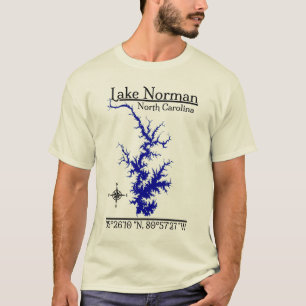 Lake Norman North Carolina Kompass Koordinaten T-Shirt