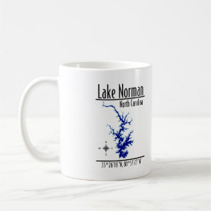 Lake Norman North Carolina Zwei-Seiten-Karte-Tasse Kaffeetasse