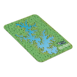 Lake Norman South Carolina Retro-Karte Magnet