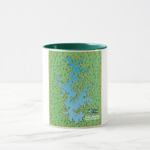 Lake Norman South Carolina Retro-Karte Tasse