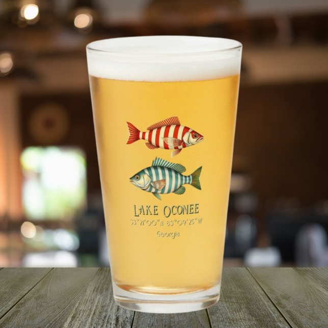 Lake Oconee Georgia Fisch Drinks Bar Glas (Von Creator hochgeladen)