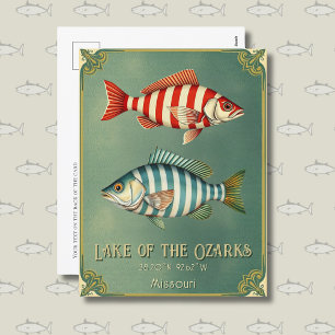 Lake of the Ozarks Missouri Fisch Postkarte