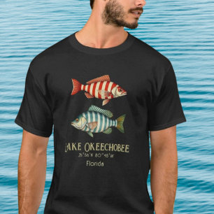 Lake Okeechobee Florida nautische Fischbekleidung T-Shirt