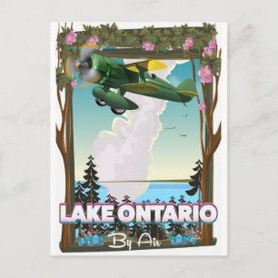 Lake Ontario Nordamerikanisches Flugposter Postkarte
