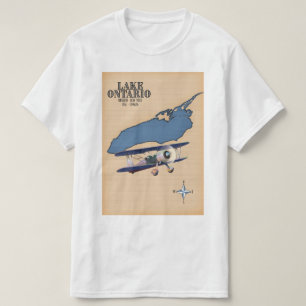 Lake Ontario USA Kanada Karte T-Shirt