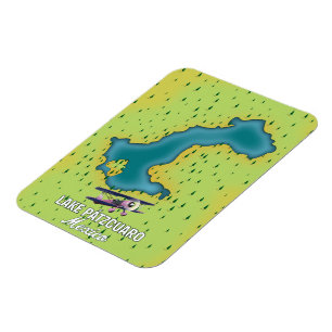 Lake Pátzcuaro Mexico Lake Map Magnet